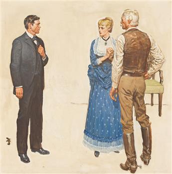 HAROLD VON SCHMIDT (1893 - 1982) "I asked Jim if he wanted to accompany us to teach the Hanneseys a lesson."                                     
